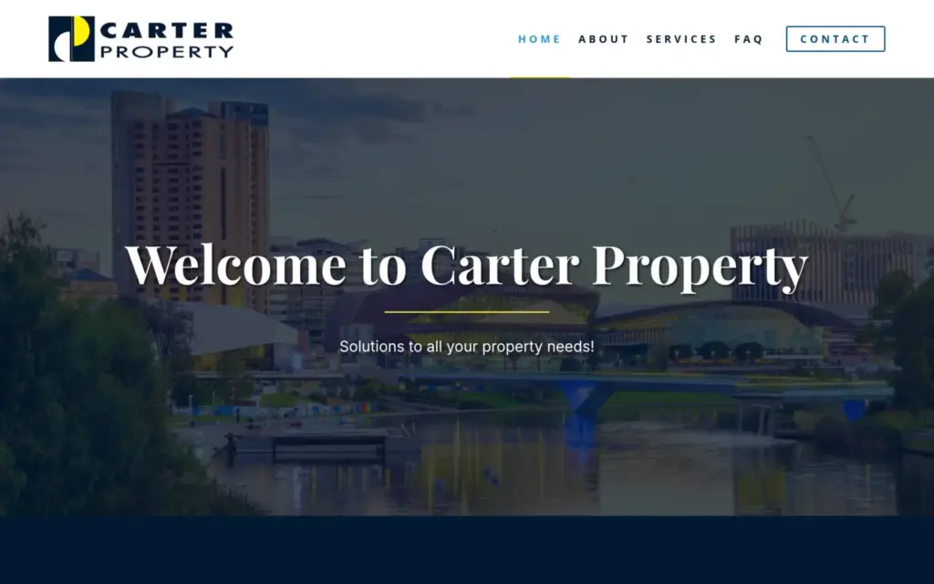 Carter Property website homepage