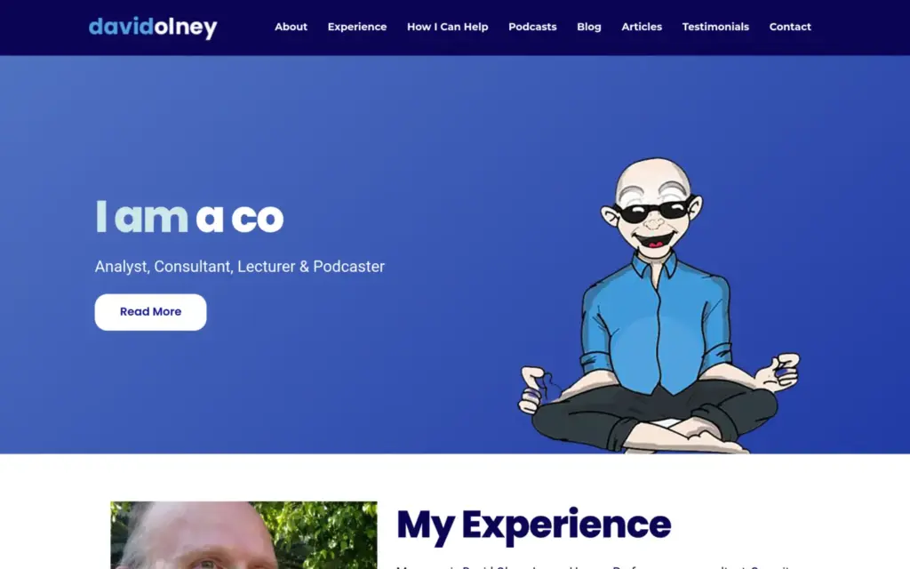 David Olney website homepage