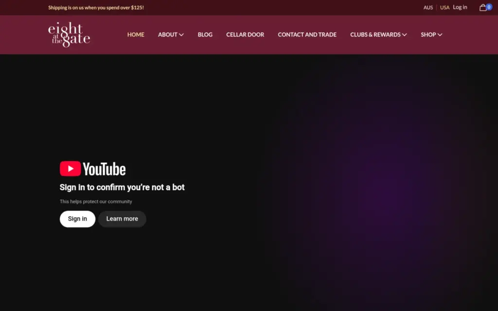 Eight at the Gate website homepage