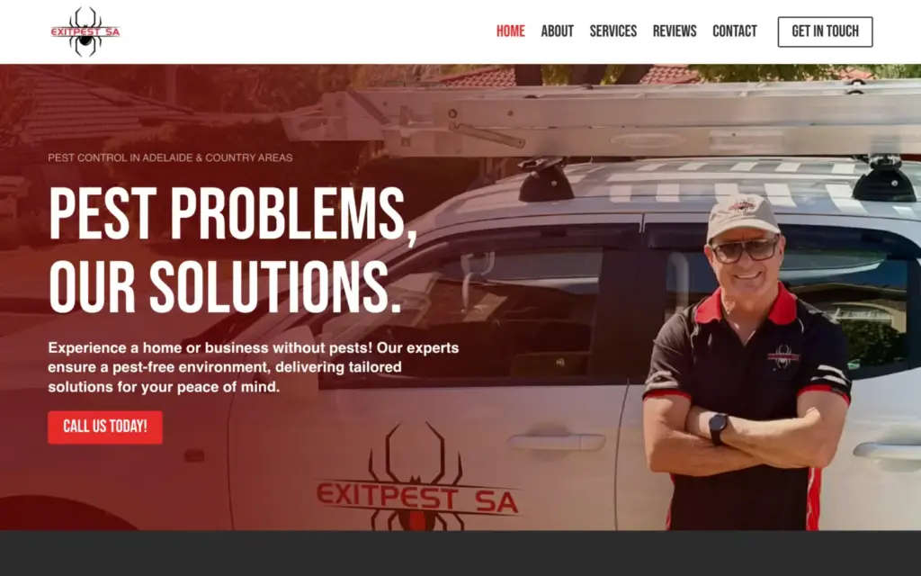 ExitPest SA website homepage