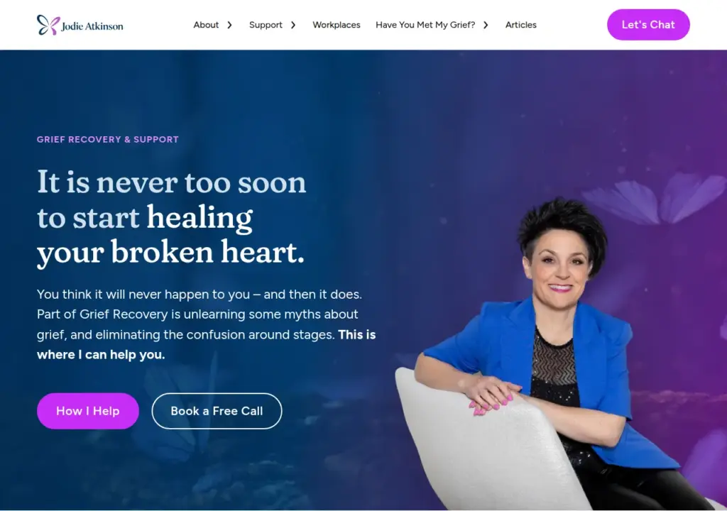 Jodie Atkinson website homepage