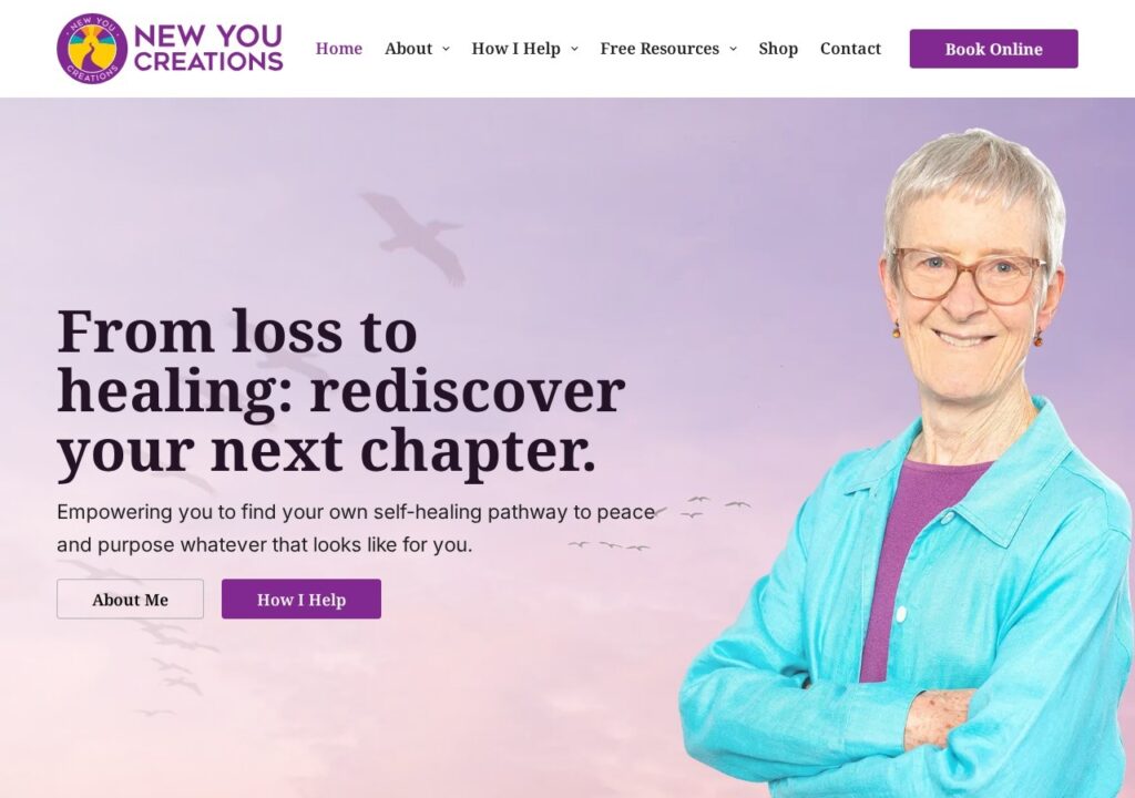 New You Creations website homepage