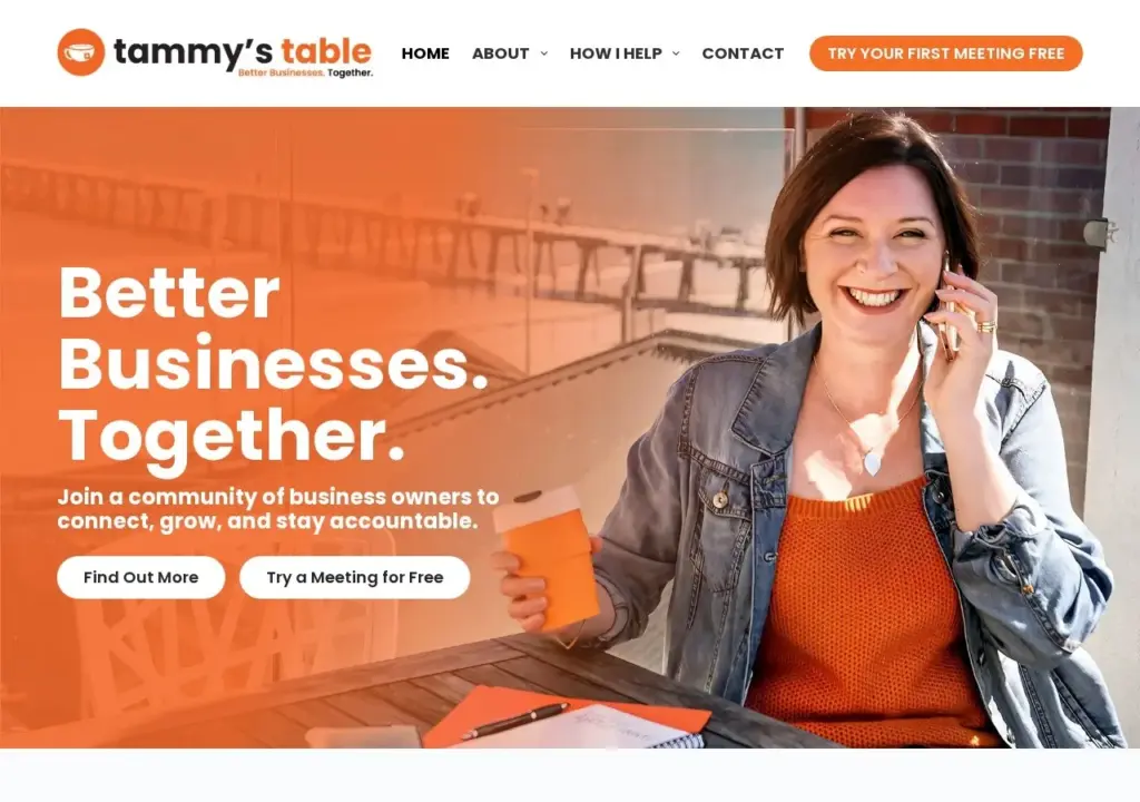 Tammy's Table website homepage